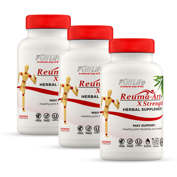 Reuma-Art X-Strength - Joint Health Relief & Support Joint Discomfort & Mobility Kosher - 3 x 120 Veggie Capsules (360 Caps)