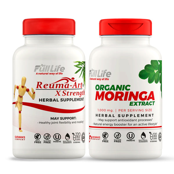 Reuma-Art X-Strength 120 Capsules and Full Life Moringa Oleifera 120 Veggie Capsules