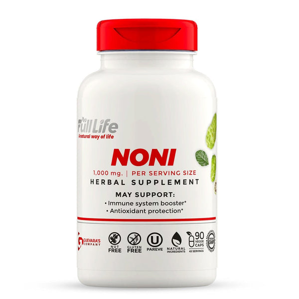 Noni 1000 Mg - Supports Healthy Immune System, Natural Antioxidant - 90 Veggie Capsules - Full Life Direct