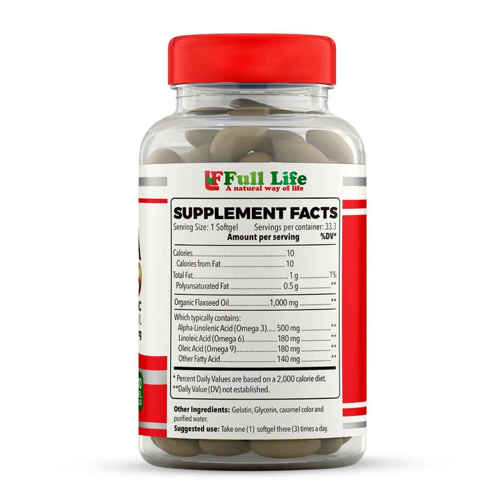 Omega 3-6-9 - 100 Veggie Capsules - Full Life Direct