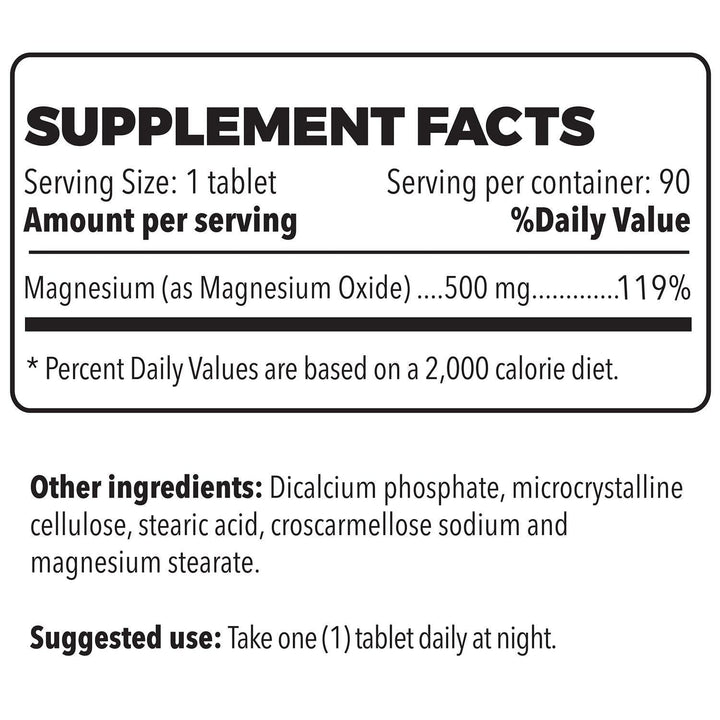 Magnesium - 90 Tablets - Full Life Direct
