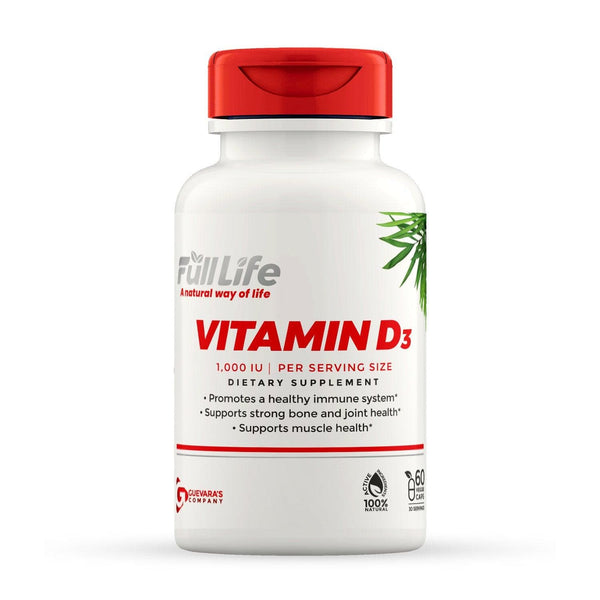 Vitamin D3 - 60 Veggie Capsules - Full Life Direct