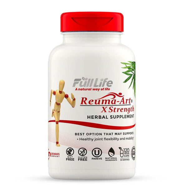 Reuma-Art X-Strength - Joint Health Relief & Support Joint Discomfort & Mobility Kosher - 120 Veggie Capsules - Full Life Direct